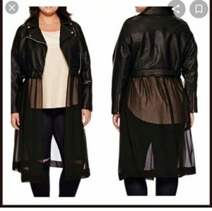faux leather moto jacket 3x-4x